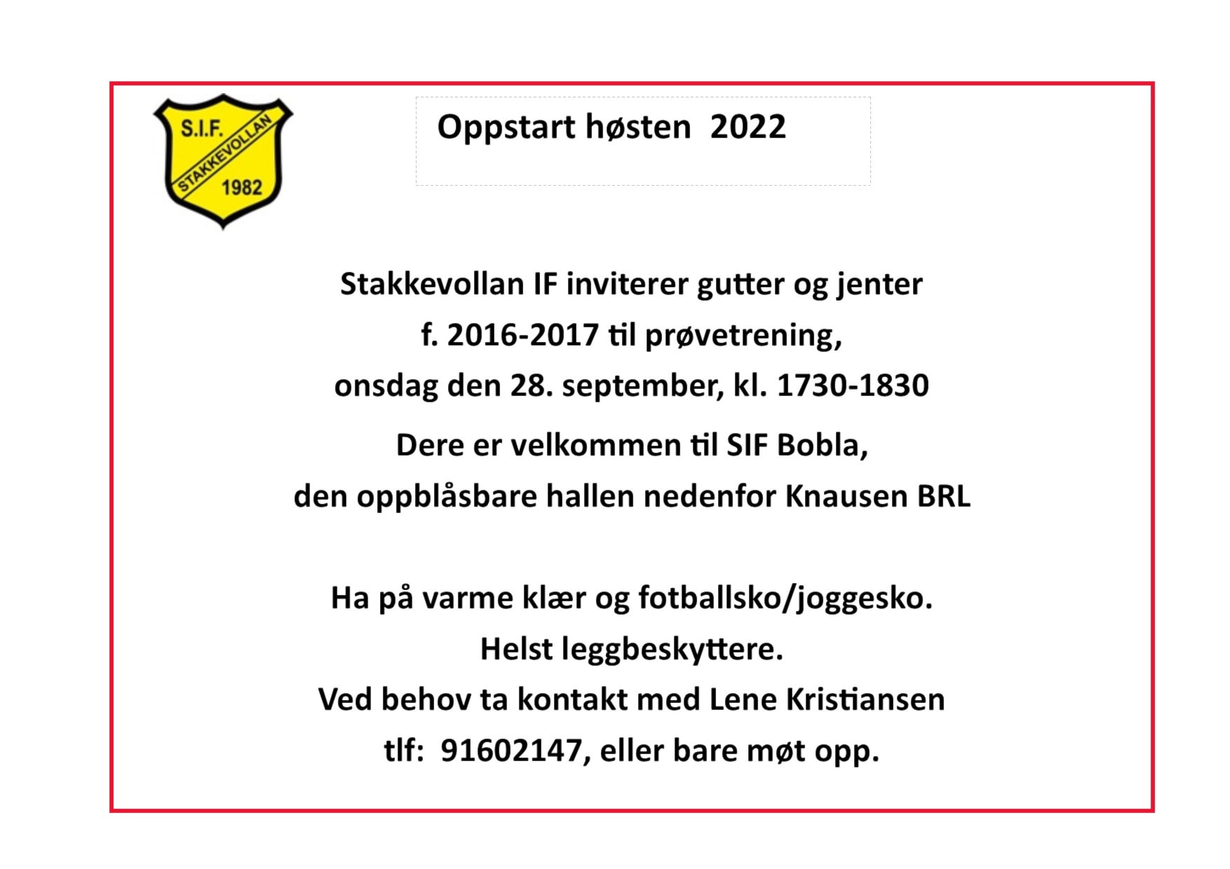 Oppstart for G/J 2016-2017